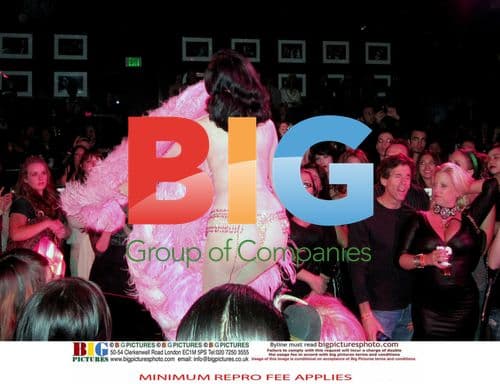 Dita Von Teese in pink bikini