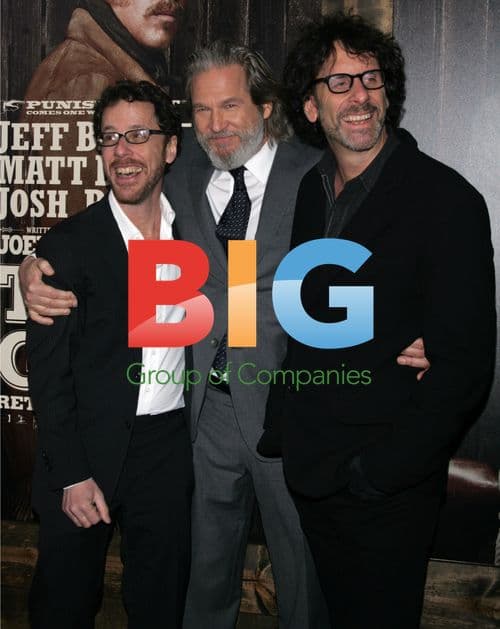 Ethan Coen, Jeff Bridges and Joel Coen at "True Grit" Premiere