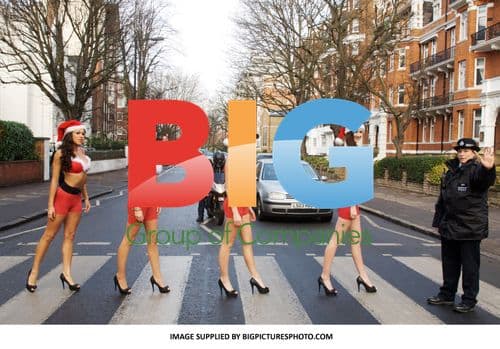 Underwear Models Swarm London's Abbey Road