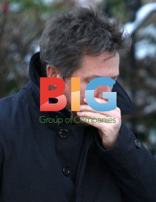 Hugh Grant at Liz Hurley's House