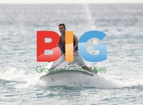 Simon Cowell Jet Skiing in Caribbean