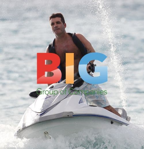 Simon Cowell Jet Skiing in Caribbean