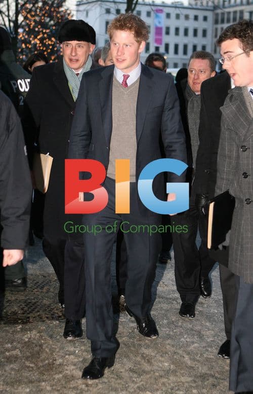 Prince Harry arriving at Berlin hotel