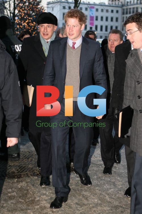 Prince Harry arriving at Berlin hotel