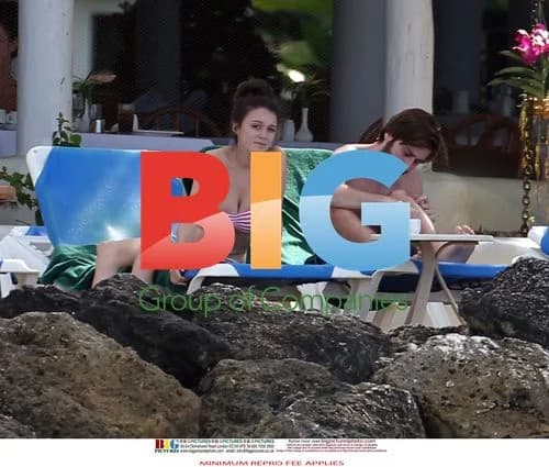 James Buckley relaxes with girlfriend Clair Meek in Caribbean