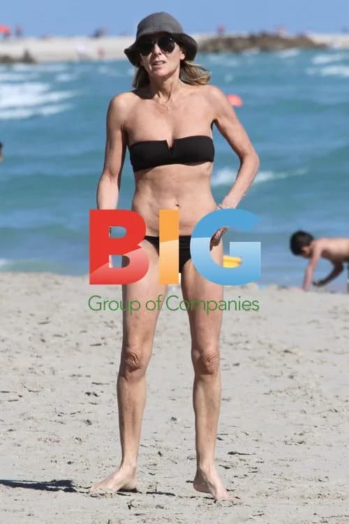 Claire Chazal Relaxing on Beach