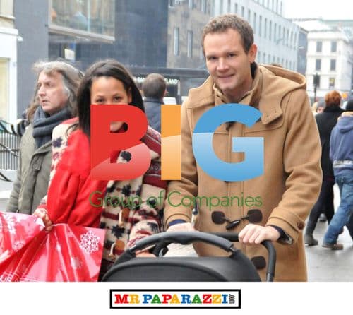 Footballer Jonatan Johansson and TV Presenter Wife Shop with Baby