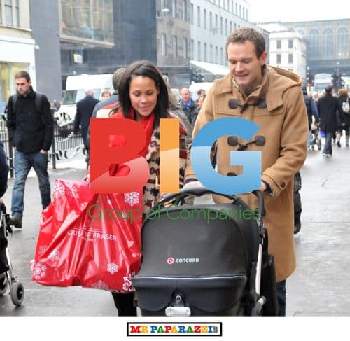 Footballer Jonatan Johansson and TV Presenter Wife Jean Shopping With Baby