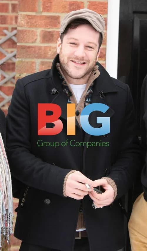 Matt Cardle with parents outside home