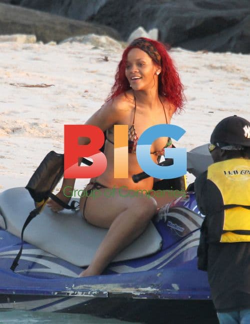 Rihanna Jetsking in Barbados