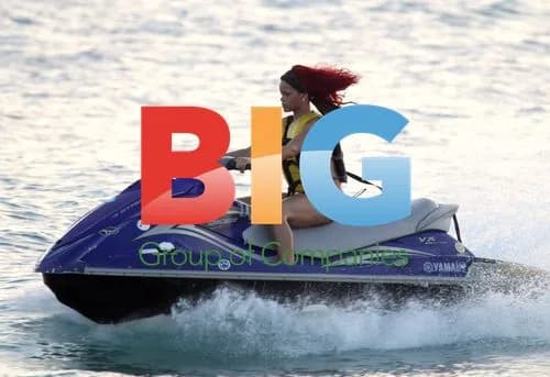 Rihanna Jetsking on Barbados Beach