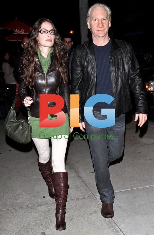 Bill Maher and Girlfriend Leave BOA Steakhouse