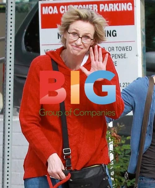 Jane Lynch and Lara Embry walk dog in LA