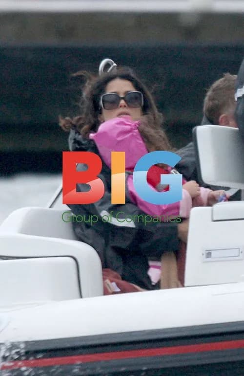 Salma Hayek and Family on St Barth Holidays