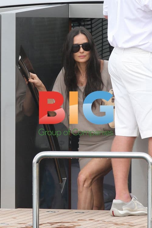 Demi Moore and Ashton Kutcher in St Barth