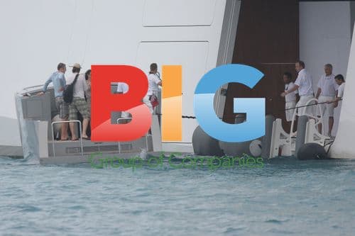 Demi Moore and Ashton Kutcher leaving yacht in St Barth