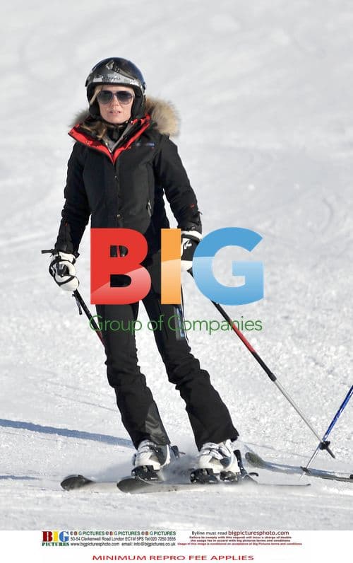 Geri Halliwell Skis with Boyfriend
