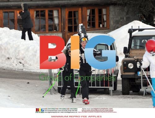 Geri Halliwell and Henry Beckwith Ski in French Alps