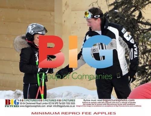 Geri Halliwell Skiing with Boyfriend
