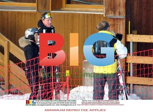 Geri Halliwell and Henry Beckwith Ski in French Alps