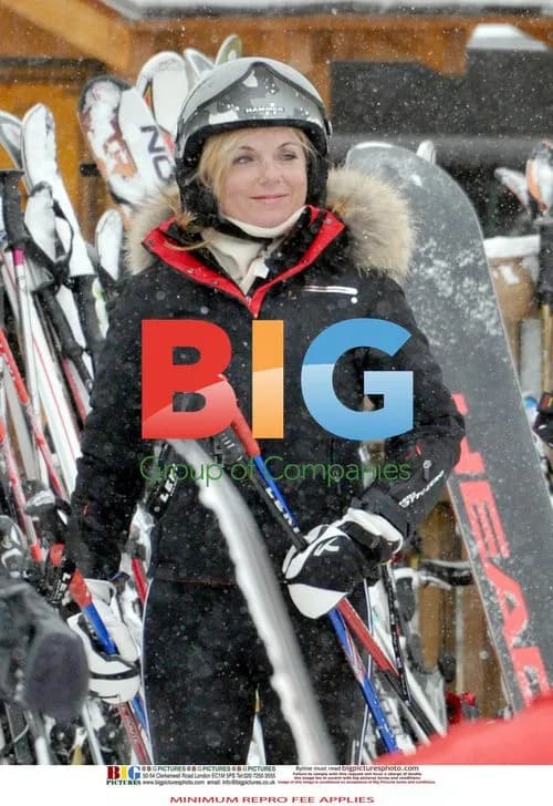 Geri Halliwell Skiing with Boyfriend