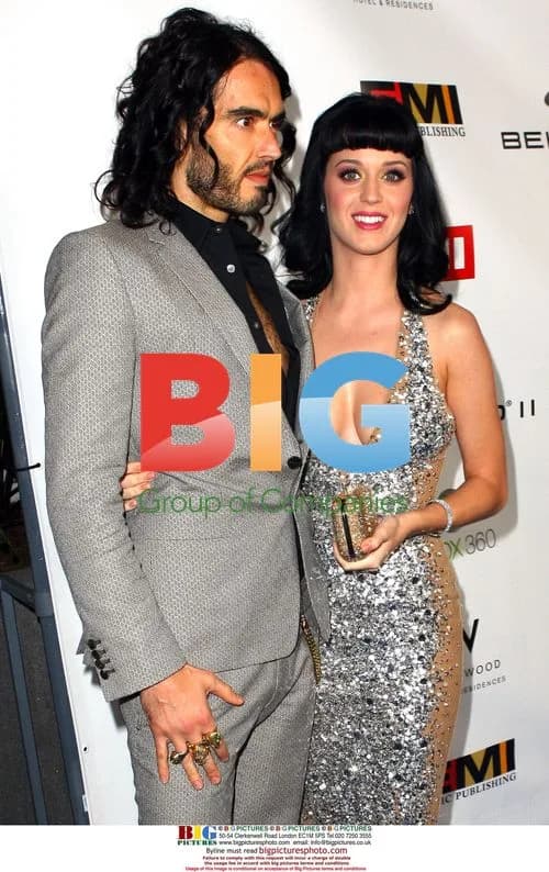 Russell Brand and Katy Perry at EMI Grammy After Party