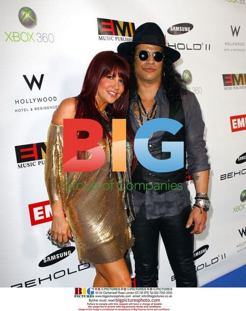 Perla Hudson and Slash at EMI Grammy After Party