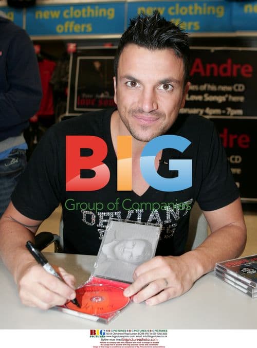 Peter Andre Signing 'Unconditional Love Songs' in Tesco