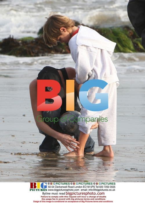 Victoria Beckham with Family on Malibu Beach