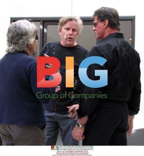 Sylvester Stallone Chatting with Gary Busey