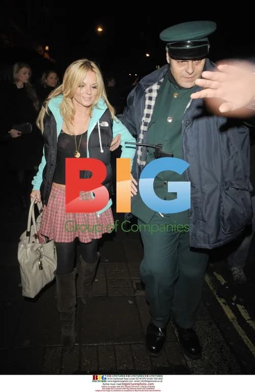 Geri Halliwell and Boyfriend Leaving Restaurant