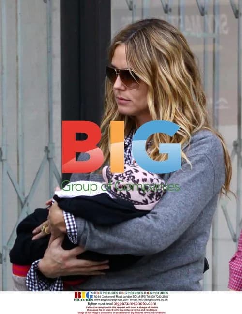 Heidi Klum and Baby at Martial Arts Class