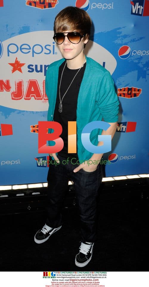 Justin Bieber at Pepsi Super Bowl Fan Jam