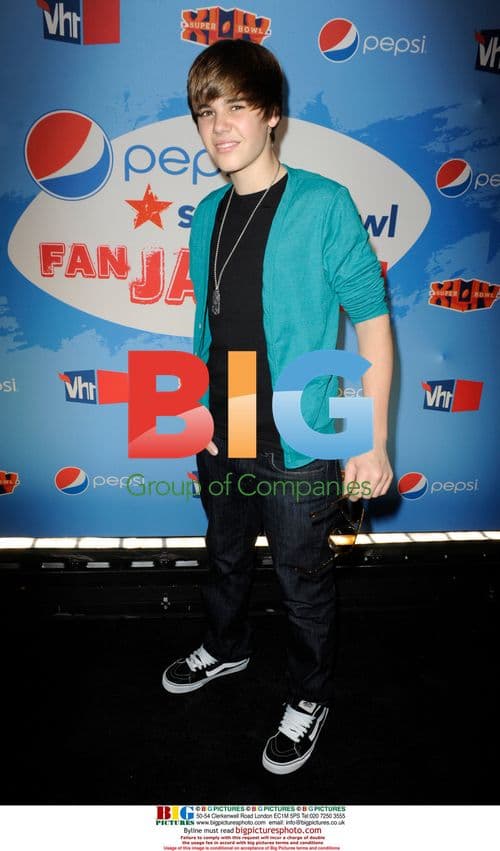 Justin Bieber at Pepsi Super Bowl Fan Jam