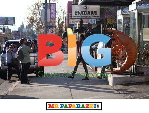 Russell Brand with Vintage Toy Laser Gun