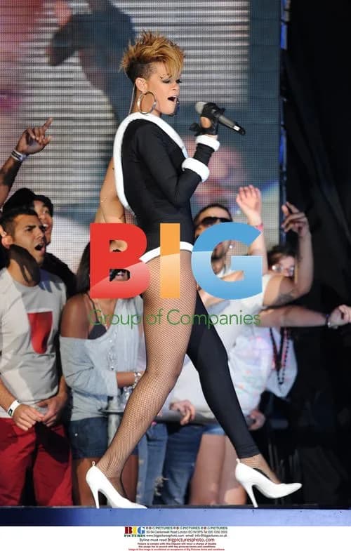 Rihanna Performing at Pepsi Super Bowl Fan Jam