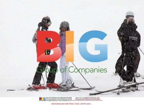 Geri Halliwell and Henry Beckwith Skiing