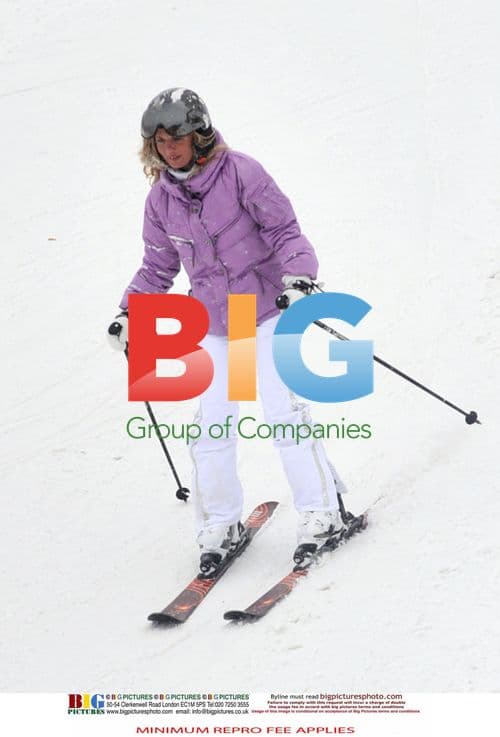 Geri Halliwell Skiing in Swiss Resort