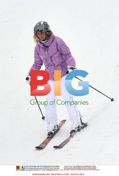 Geri Halliwell Skiing in Swiss Resort