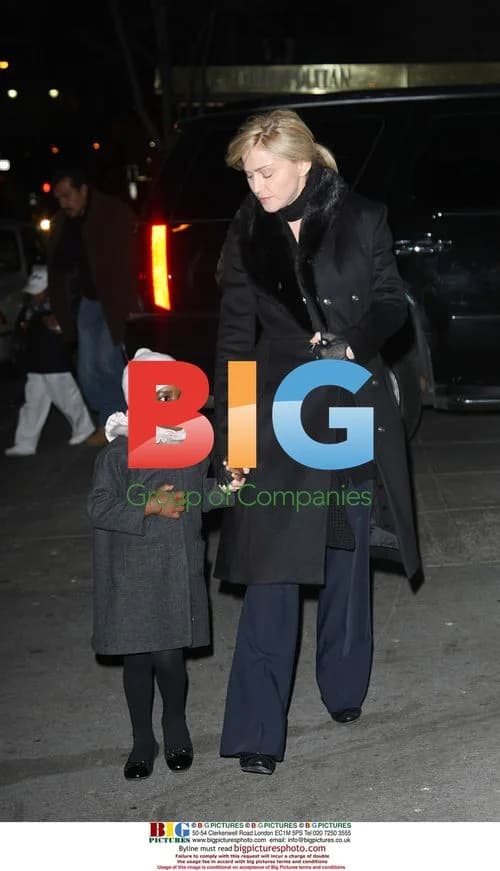 Madonna with her kids at Kabbalah Center