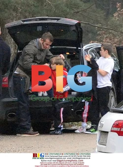 David Beckham and Kids in Milan