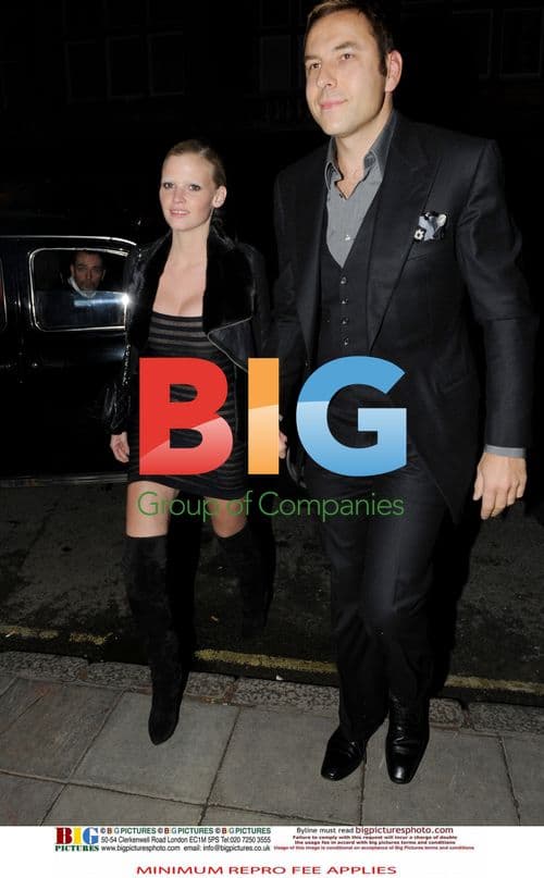 David Walliams and Lara Stone Leaving Scotts