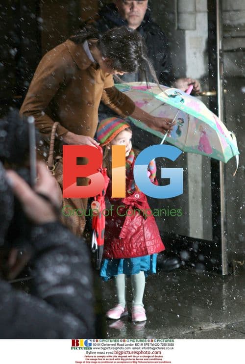Katie Holmes and Suri during NYC blizzard