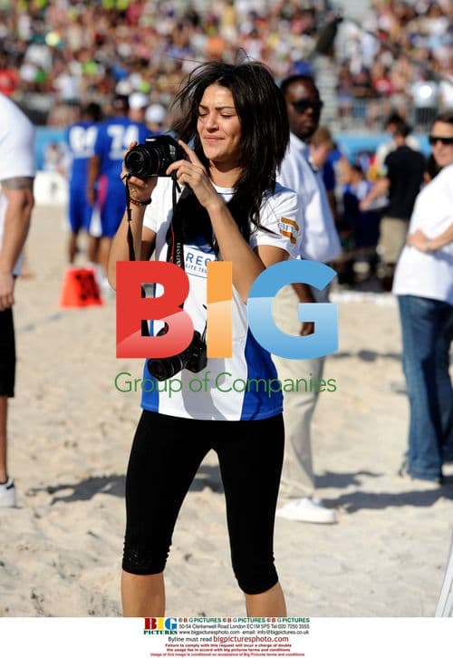 Ed Westwick and Jessica Szohr at DIRECTV Celebrity Beach Bowl