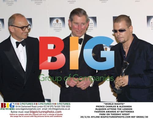 Alexander McQueen and Prince Charles at London Fashion Awards