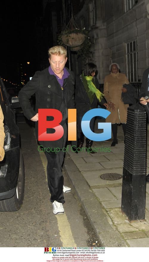 Boris Becker with family at London hospital