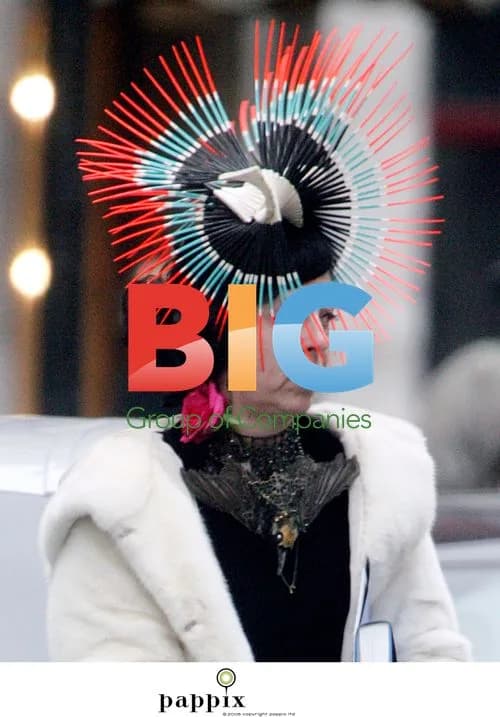 Isabella Blow Wears Avant-Garde Peacock Hat