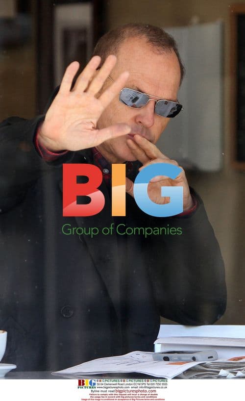 Michael Keaton Enjoys Coffee Break