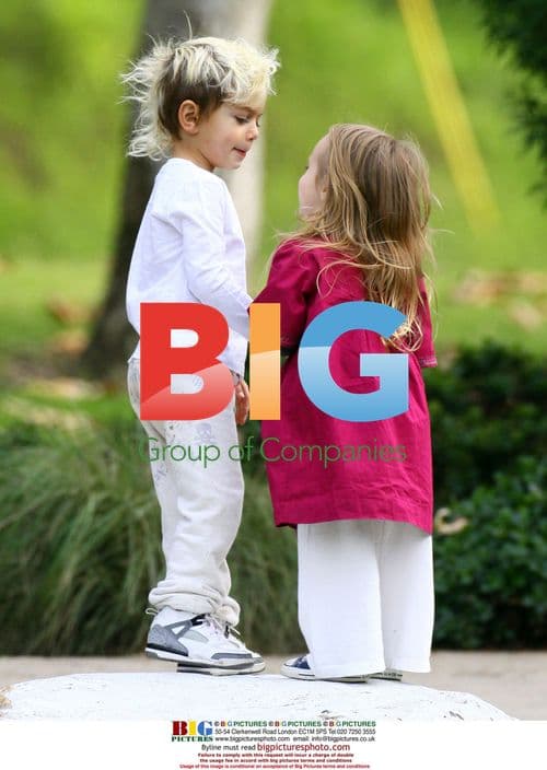 Kingston Rossdale and Ruby Maguire at park