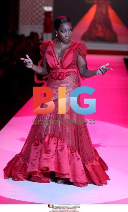 Estelle walks the runway at Heart Truth Red Dress Collection